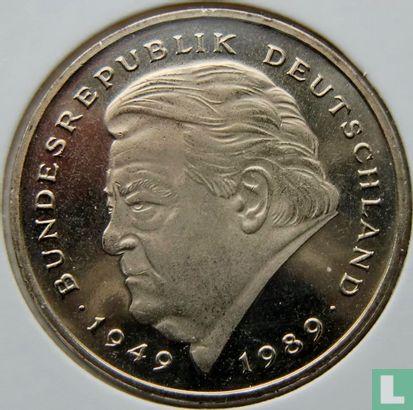 Duitsland 2 mark 2000 (F - Franz Joseph Strauss) - Afbeelding 2