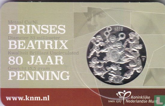 Nederland Beatrix 80jaar.Coincard BU - Afbeelding 2