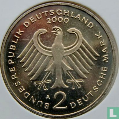 Allemagne 2 mark 2000 (A - Franz Joseph Strauss) - Image 1