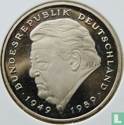 Duitsland 2 mark 2000 (J - Franz Joseph Strauss) - Afbeelding 2
