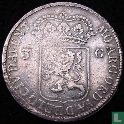 Deventer 3 gulden 1698 (geschreven rand) - Afbeelding 2