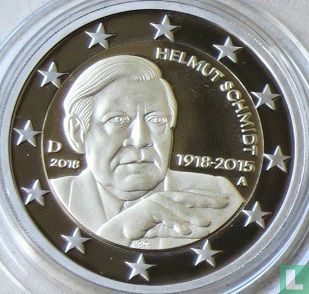 Germany 2 euro 2018 (PROOF - A) "100th anniversary of the birth of the Chancellor Helmut Schmidt" - Image 1