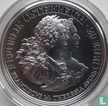Oostenrijk 20 euro 2017 (PROOF) "300th anniversary of the birth of Empress Maria Theresa - Justice and character" - Afbeelding 2
