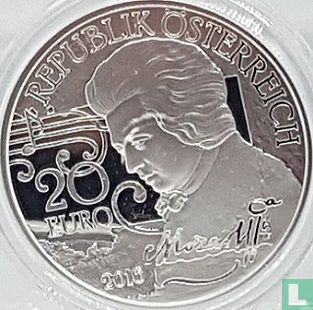 Oostenrijk 20 euro 2016 (PROOF) "Mozart - The Legend" - Afbeelding 1