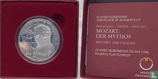 Oostenrijk 20 euro 2016 (PROOF) "Mozart - The Legend" - Afbeelding 3