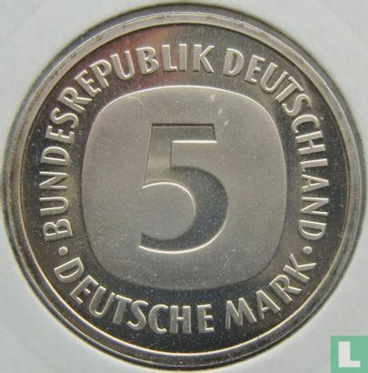 Allemagne 5 mark 1984 (F) - Image 2