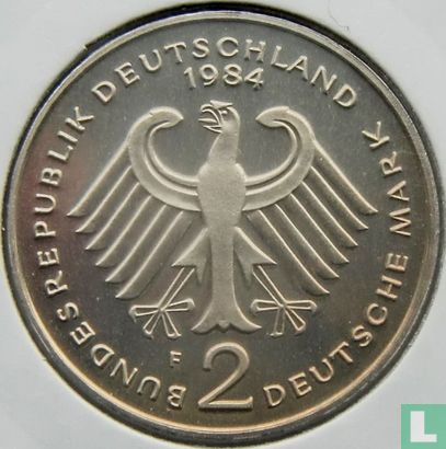 Germany 2 mark 1984 (F - Kurt Schumacher) - Image 1