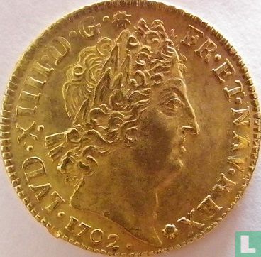 Frankrijk 1 louis d'or 1702 (W) - Afbeelding 1