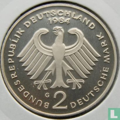 Deutschland 2 Mark 1984 (G - Theodor Heuss) - Bild 1