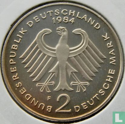 Duitsland 2 mark 1984 (F - Konrad Adenauer) - Afbeelding 1
