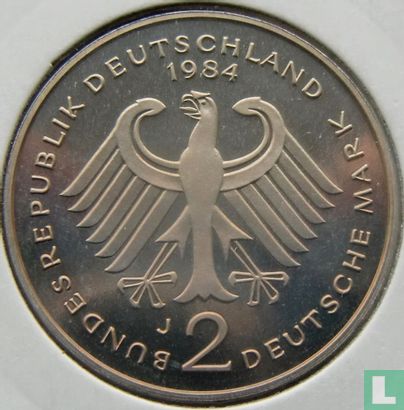 Allemagne 2 mark 1984 (J - Theodor Heuss) - Image 1