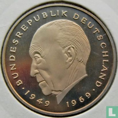 Germany 2 mark 1984 (J - Konrad Adenauer) - Image 2