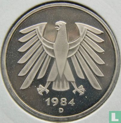 Allemagne 5 mark 1984 (D) - Image 1
