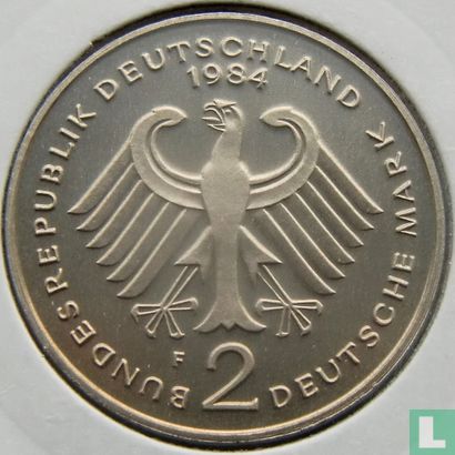 Duitsland 2 mark 1984 (F - Theodor Heuss) - Afbeelding 1