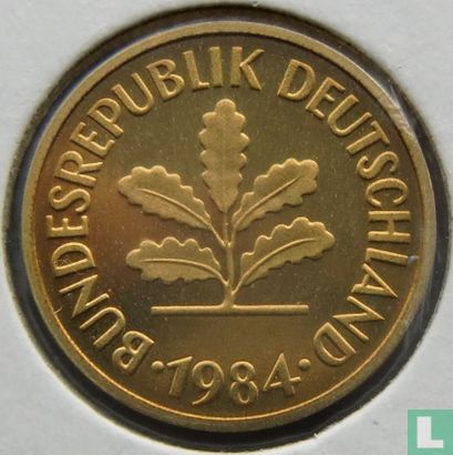 Germany 5 pfennig 1984 (J) - Image 1