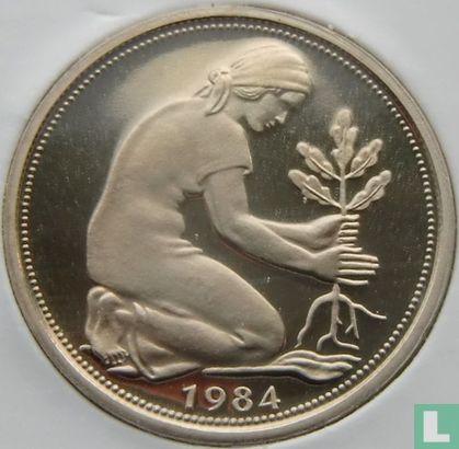 Germany 50 pfennig 1984 (G) - Image 1