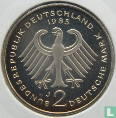 Allemagne 2 mark 1985 (J - Kurt Schumacher)  - Image 1