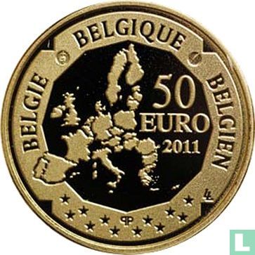 België 50 euro 2011 (PROOF) "100 years Amundsen's expedition & discovery of South Pole" - Afbeelding 1