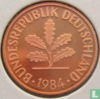 Duitsland 2 pfennig 1984 (J) - Afbeelding 1