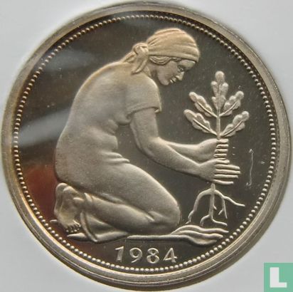 Allemagne 50 pfennig 1984 (F) - Image 1