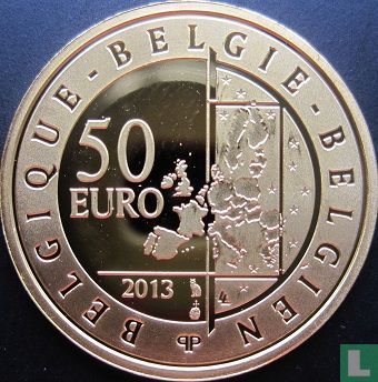 België 50 euro 2013 (PROOF) "Hugo Claus" - Afbeelding 1