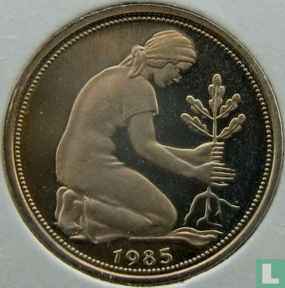 Duitsland 50 pfennig 1985 (F) - Afbeelding 1