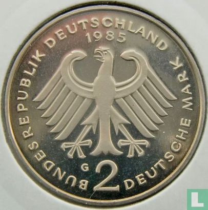 Germany 2 mark 1985 (G - Theodor Heuss) - Image 1