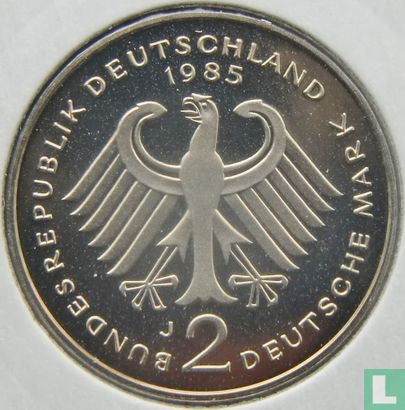Germany 2 mark 1985 (J - Theodor Heuss) - Image 1