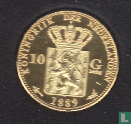 Nederland 10gld Willem III 1898.Herslag. - Bild 2