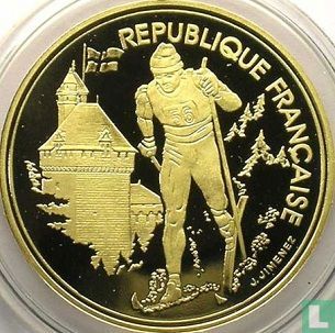 Frankreich 500 Franc 1991 (PP) "1992 Olympics - Cross country skiing" - Bild 2
