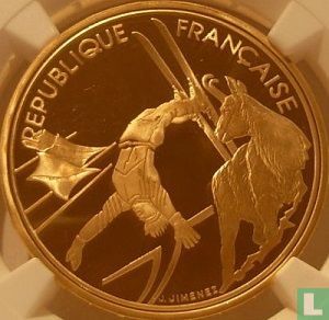 Frankrijk 500 francs 1990 (PROOF) "1992 Olympics - Freestyle skiing" - Afbeelding 2