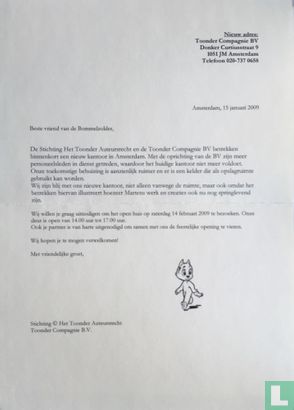 Verhuisbrief Toonder Compagnie / De Stichting Het Toonder Auteursrecht - Afbeelding 3