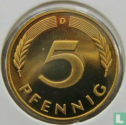Germany 5 pfennig 1985 (D) - Image 2