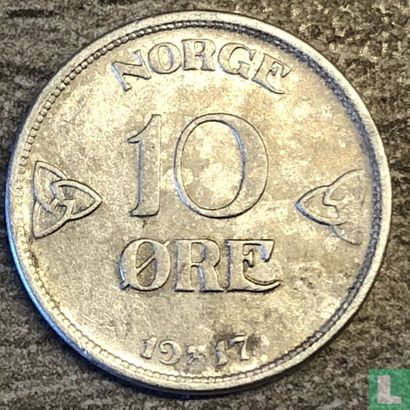 Norway 10 øre 1917 - Image 1