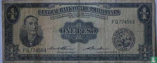Filipijnen 1 Peso 1949 - Afbeelding 1