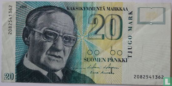 Finland 20 Markkaa 1993 - Image 1