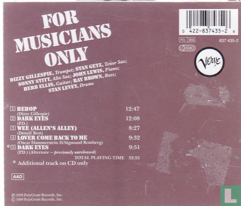 For Musicians Only   - Afbeelding 2