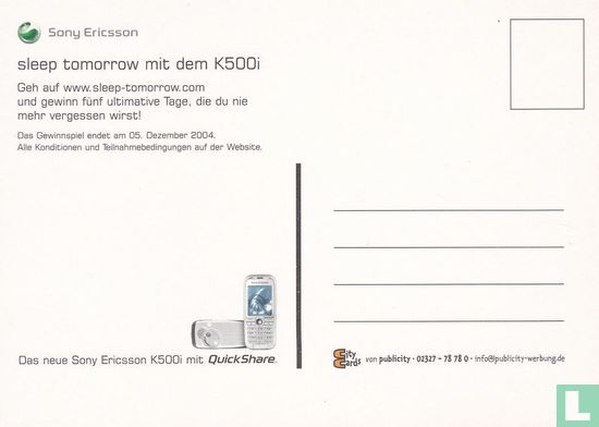 Sony Ericsson K500i "sleep tomorrow" - Afbeelding 2