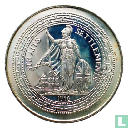 Straits Settlements Crown (D) 1936 (Silver - PROOF) "Edward VIII Fantasy Coronation Medallion" - Image 2