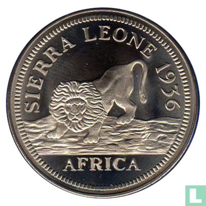 Sierra Leone Crown (D) 1936 (Copper-Nickel - PROOF) "Edward VIII Fantasy Coronation Medallion" - Afbeelding 2