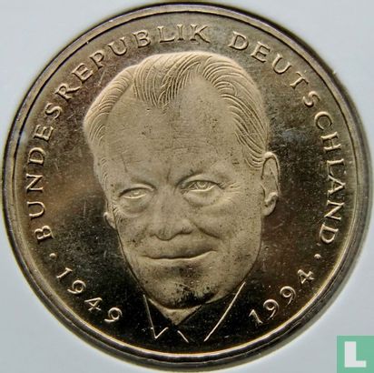 Duitsland 2 mark 2000 (F - Willy Brandt) - Afbeelding 2