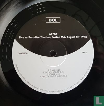 Live at Paradise Theater, Boston, MA. Augustus 21st, 1978 - Afbeelding 3