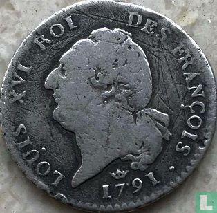 Frankrijk 15 sols 1791 (M) - Afbeelding 1