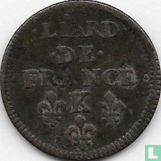 France 1 liard 1656 (K) - Image 2