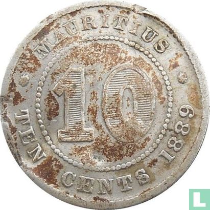 Mauritius 10 cents 1889 - Image 1