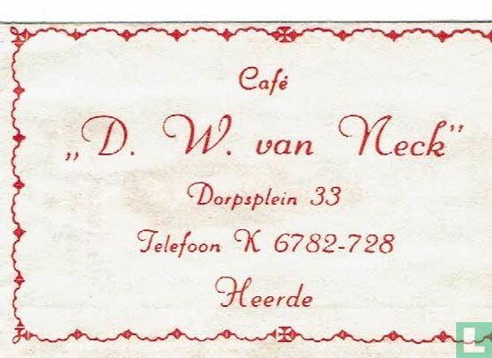 Café  "D.W. van Neck" 