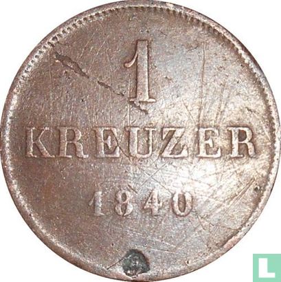 Schwarzburg-Rudolstadt 1 kreuzer 1840 - Afbeelding 1