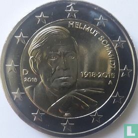 Germany 2 euro 2018 (A) "100th anniversary of the birth of the Chancellor Helmut Schmidt" - Image 1