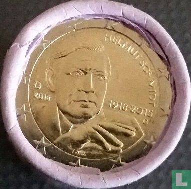 Duitsland 2 euro 2018 (G - rol) "100th anniversary of the birth of the Chancellor Helmut Schmidt" - Afbeelding 1