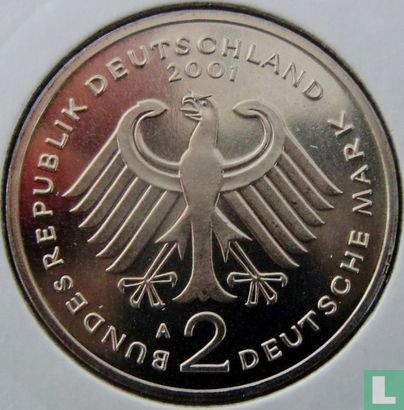 Allemagne 2 mark 2001 (A - Franz Joseph Strauss) - Image 1